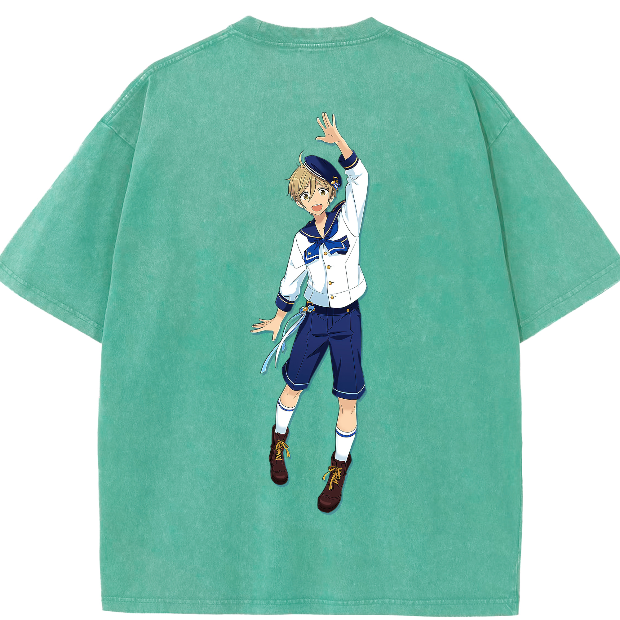 （画像用） あんさんぶるスターズ! Ensemble Stars 綿100% ヴィンテージ風 半袖Tシャツ（背面プリント）